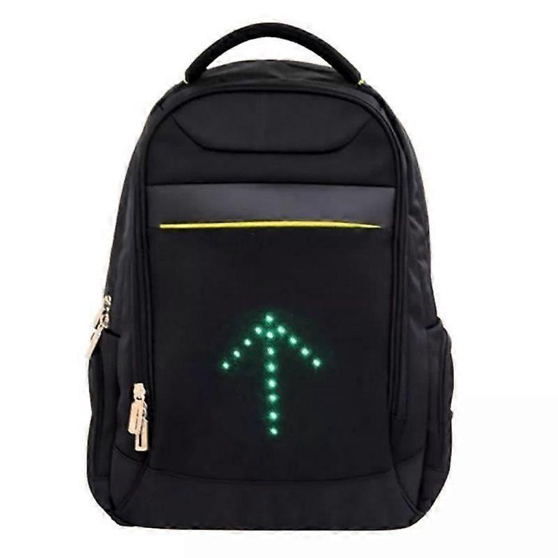 LEDWARNING 20L Black Cycling Backpack - 48 Directional LEDs - Removable Remote Control - USB Rechargeable