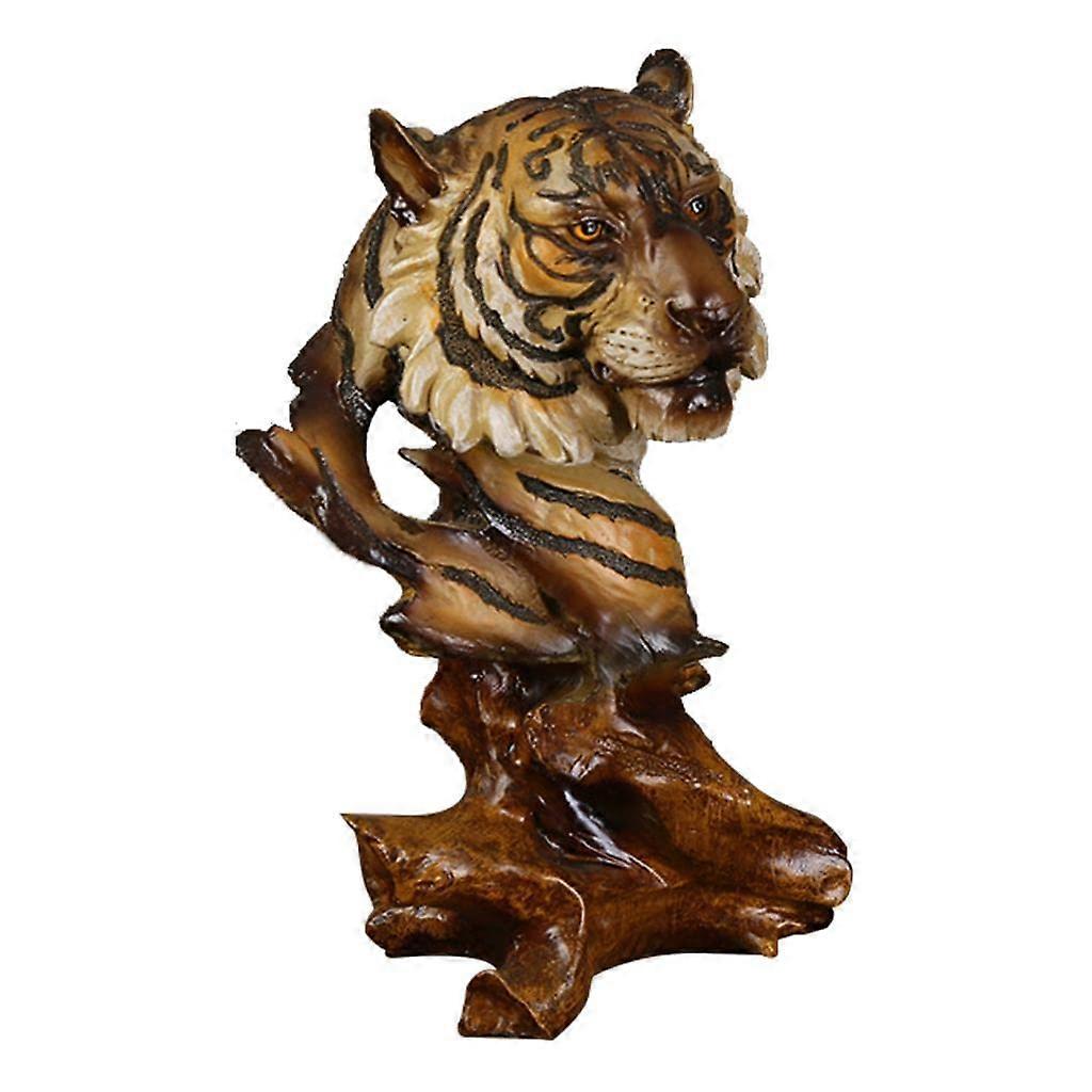 Tierkopf Statue - Decorative Tiger Desk Sculpture for Office, 1 Piece, Modern Design, Multipack Option Available