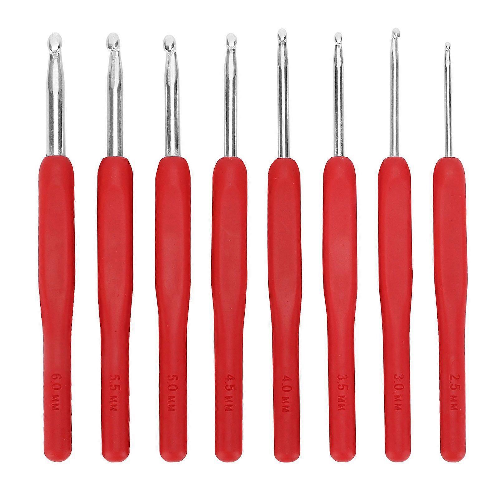 2025 Latest Model  8pcs Crochet Hooks Multiple Colors Sweater Needle Soft