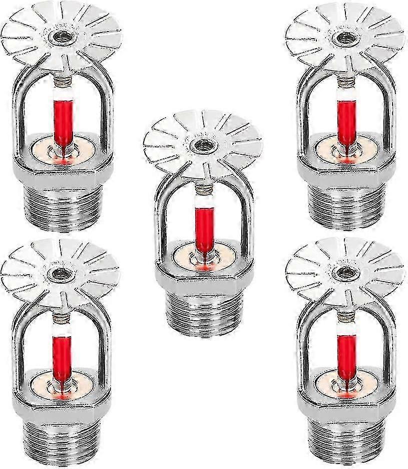 5pc 3/4" Pendent Fire Sprinkler 155 Down 68 NPT for Home Building