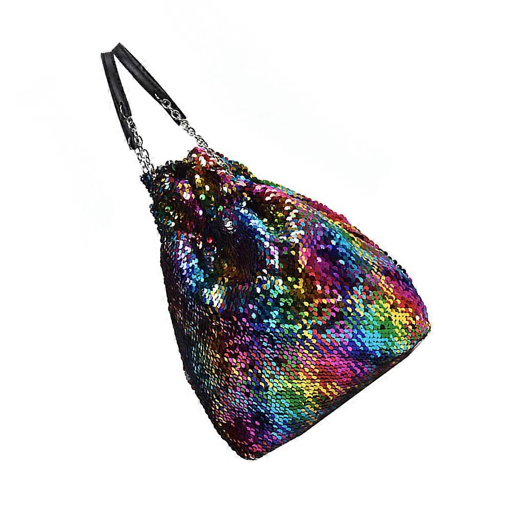 Stylish Bucket Bag with Sequin Decor, Perfect for Daily Essentials and Fashion Statement