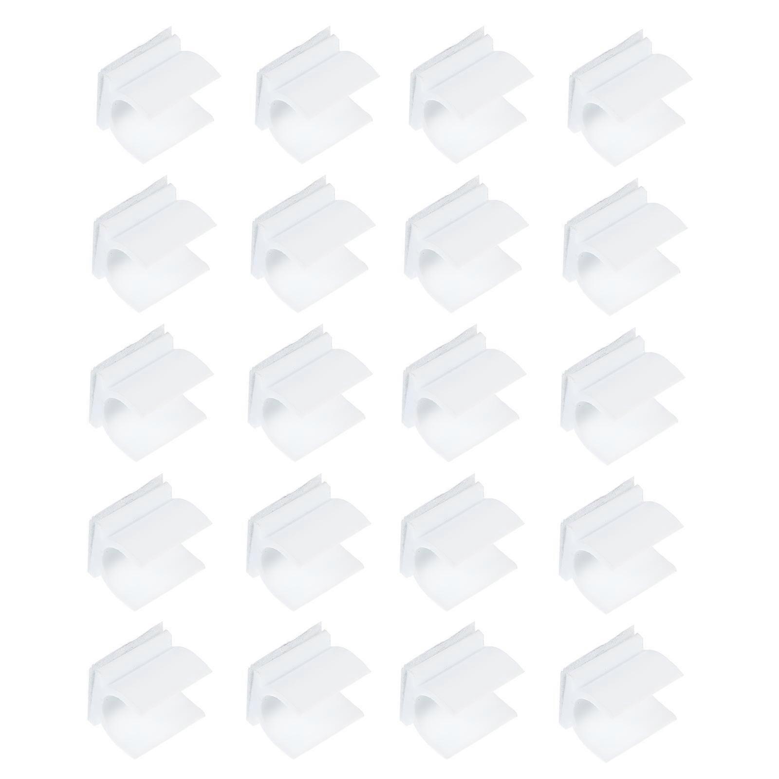 Stift Clip Selbstklebendes Whiteboard Stift Clips Kunststoff Stifte Bleistifte Weiß 100Set