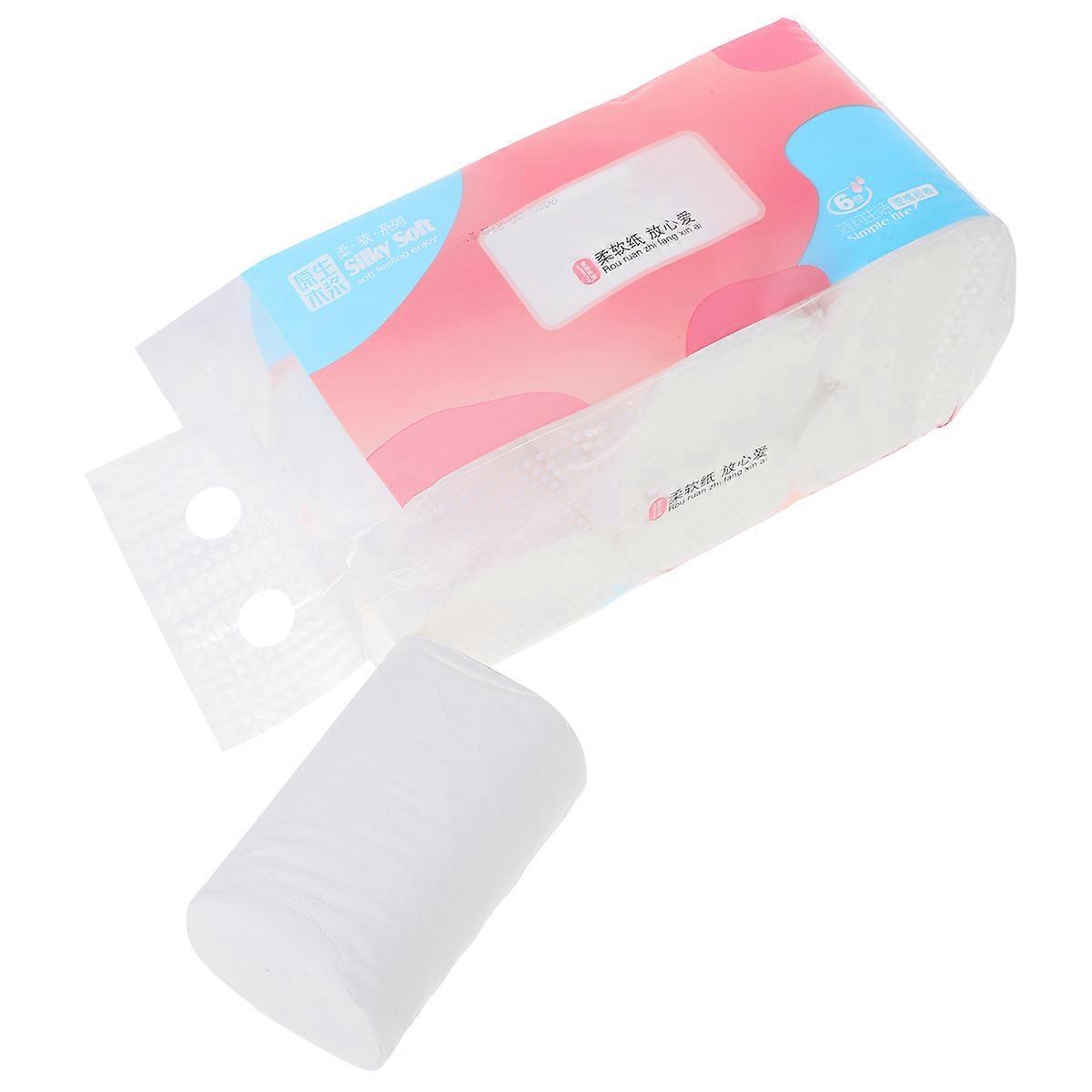 Home Toilet Paper Toilet Paper Roll for Delicate Skin Coreless for Young People 6 Rolls