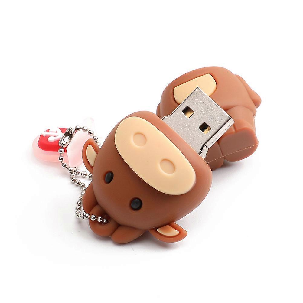Clé USB en forme de vache Outil de transfert de données mignon et portable avec fonction 1Pack