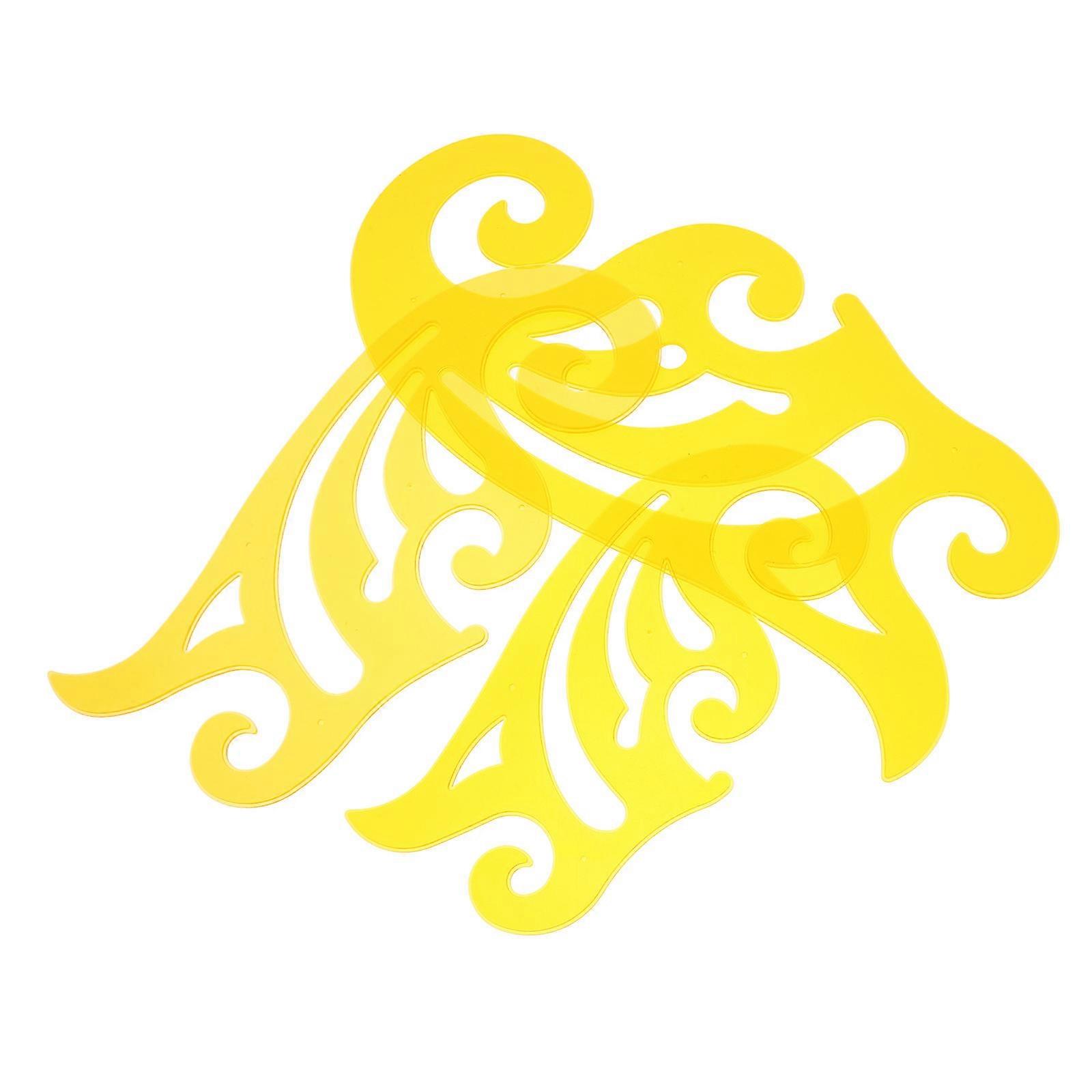 French Curve Ruler Sewing Drawing Ruler Curved Plastic Measuring Marking Fabric Creating Smooth Curves 3Pcs