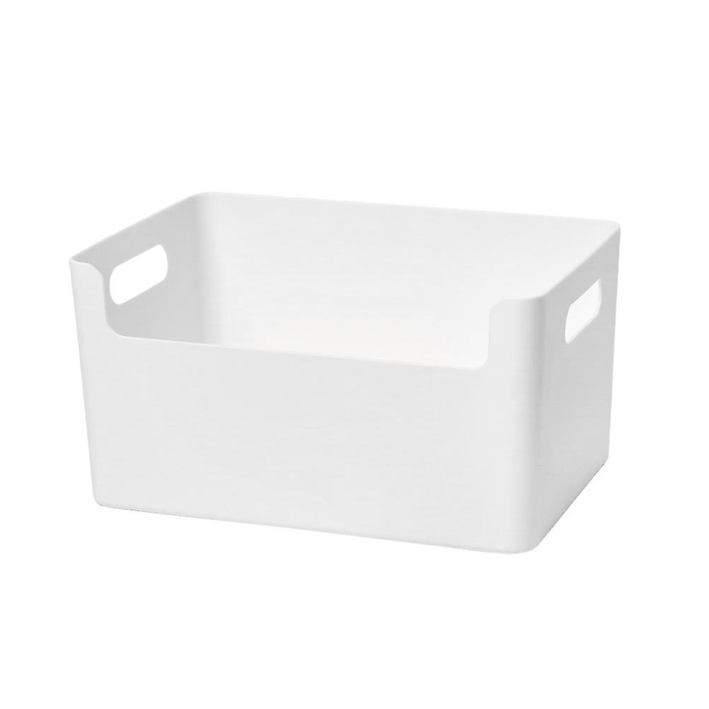 White Storage Box for Organizing Cloths Snacks and Toys Made of Material 1pc
