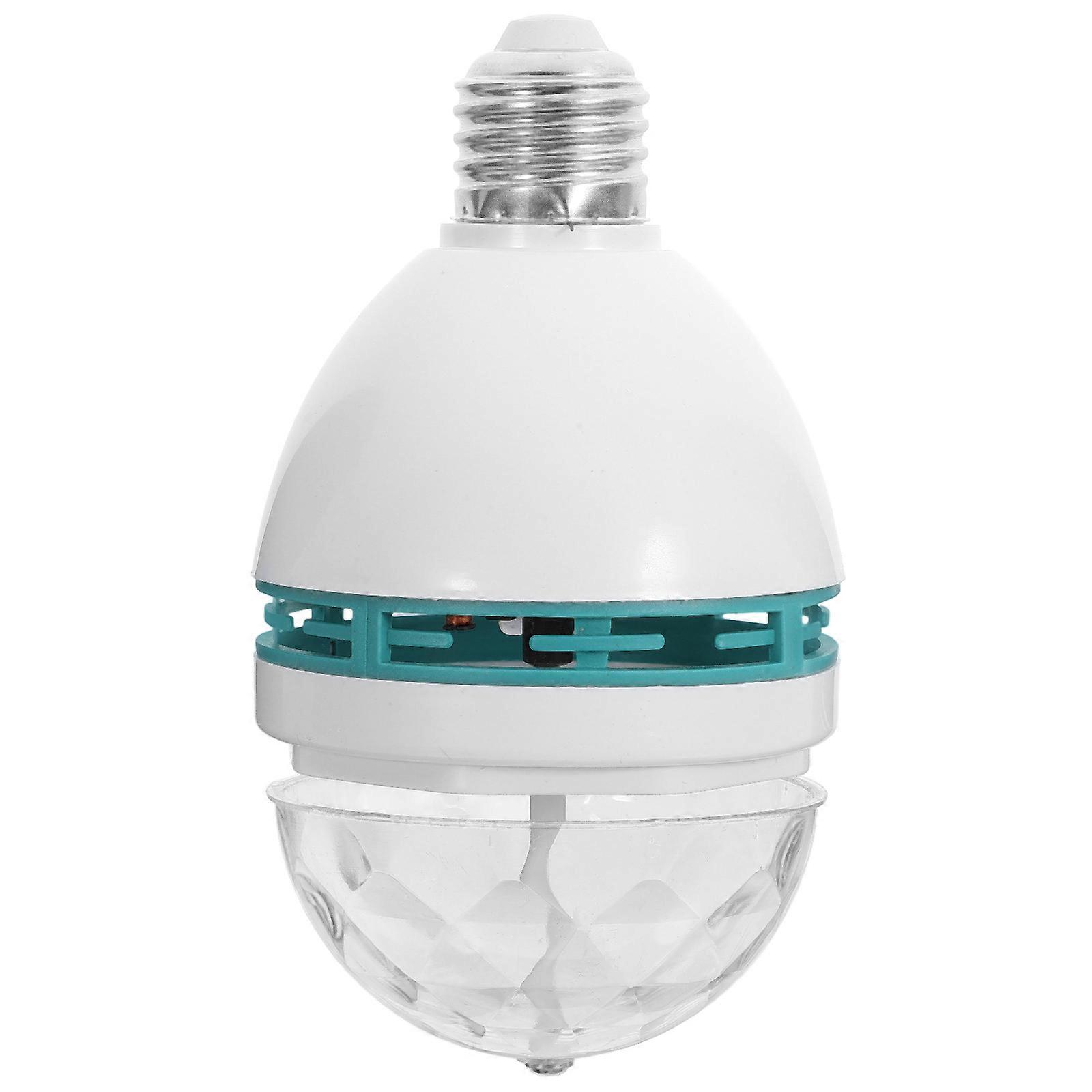 Colorful Light Bulb W998 E27 3W Led Rotating Lamp For Dance Party Decoration Round Shape Plastic 1Set