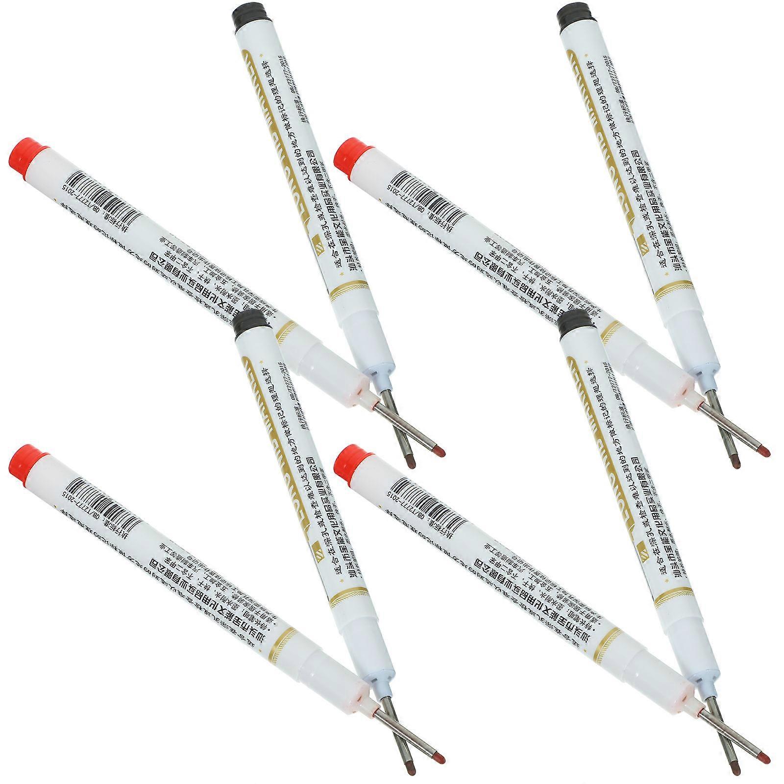 8pcs Long Oil Based Marking Pens for Deep Hole & Industrial Use, Assorted Colors