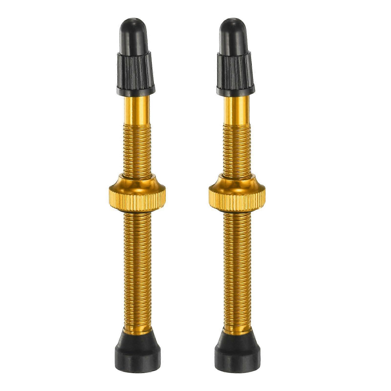 Tubeless Valve Stems 60mm Aluminum Alloy Lightweight Durable No Leak Valve Caps Fits Most Bikes Multiple Colors Sizes