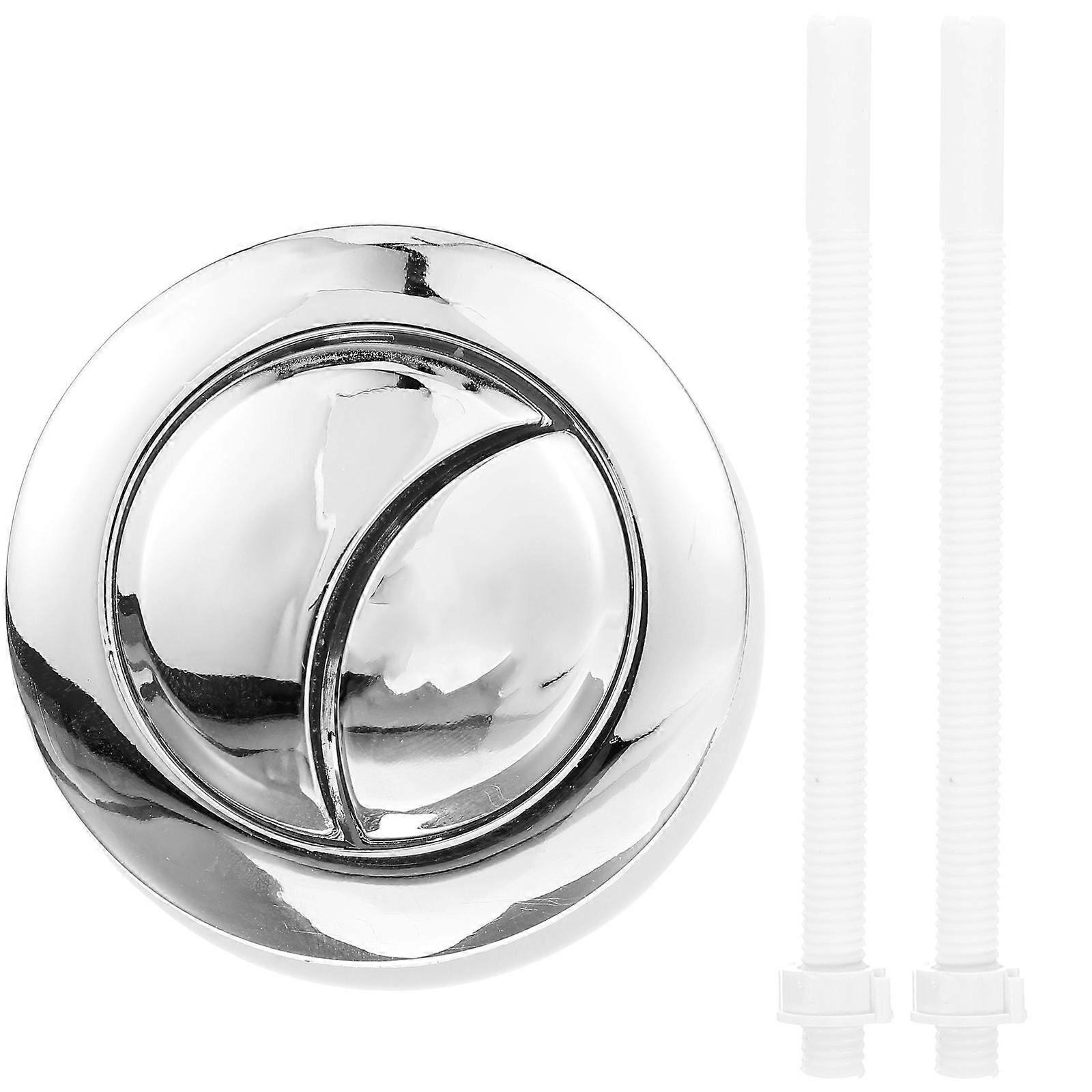Push Button Dual Flush Bestomz 38mm Round Electroplating Finish Toilet Switch 1Set