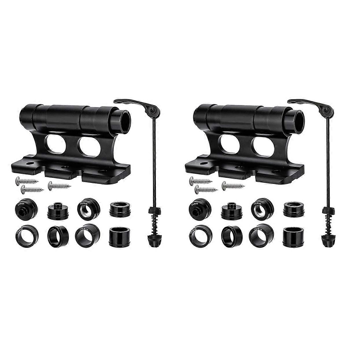 2X Versatile Front Fork Mount Block,Quick Release Thru Axle Road Bicycle Bracket Adapters for Truck/