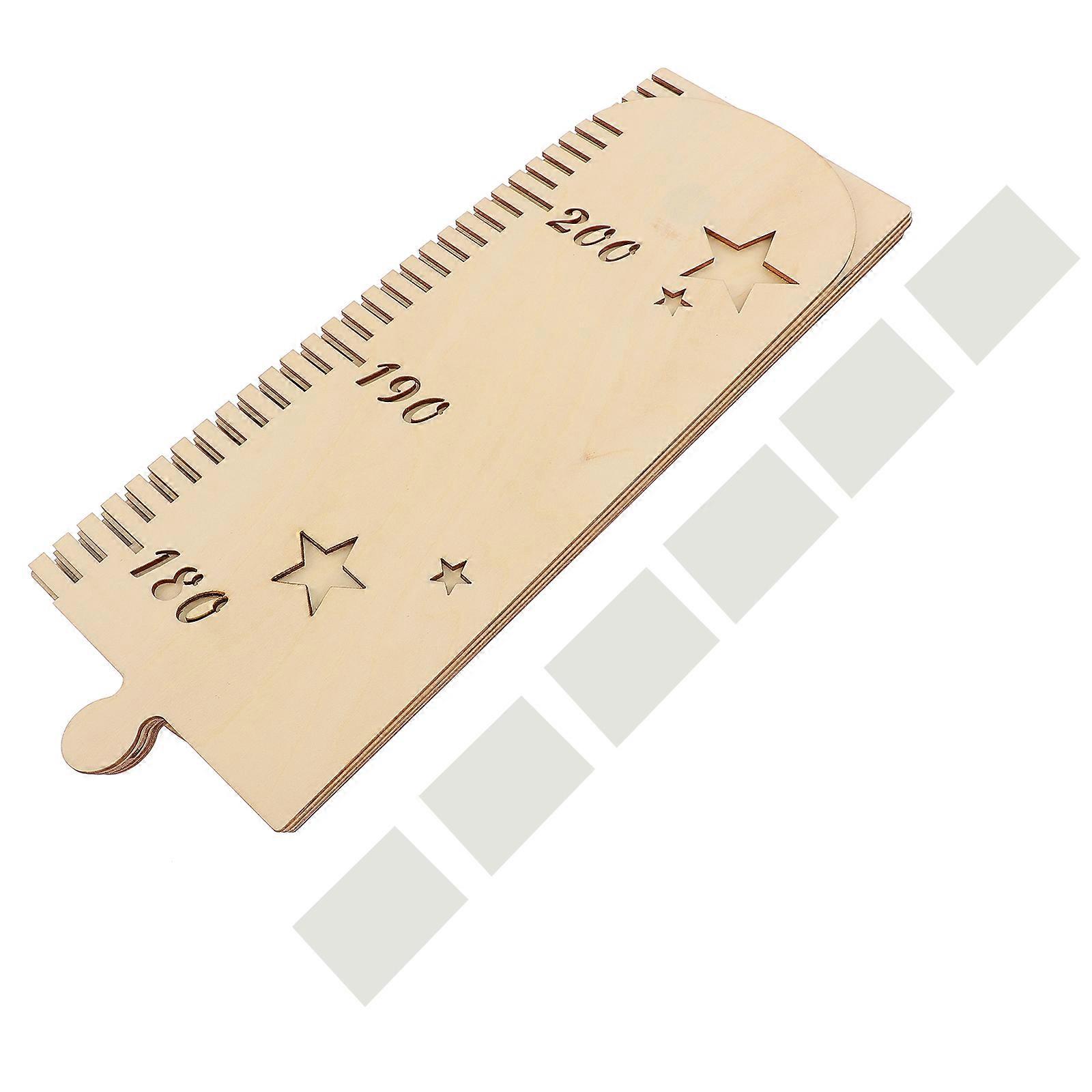 DIY Splice Height Growth Chart with Star Shape Holes for Decor Use Khaki Synthetic Material