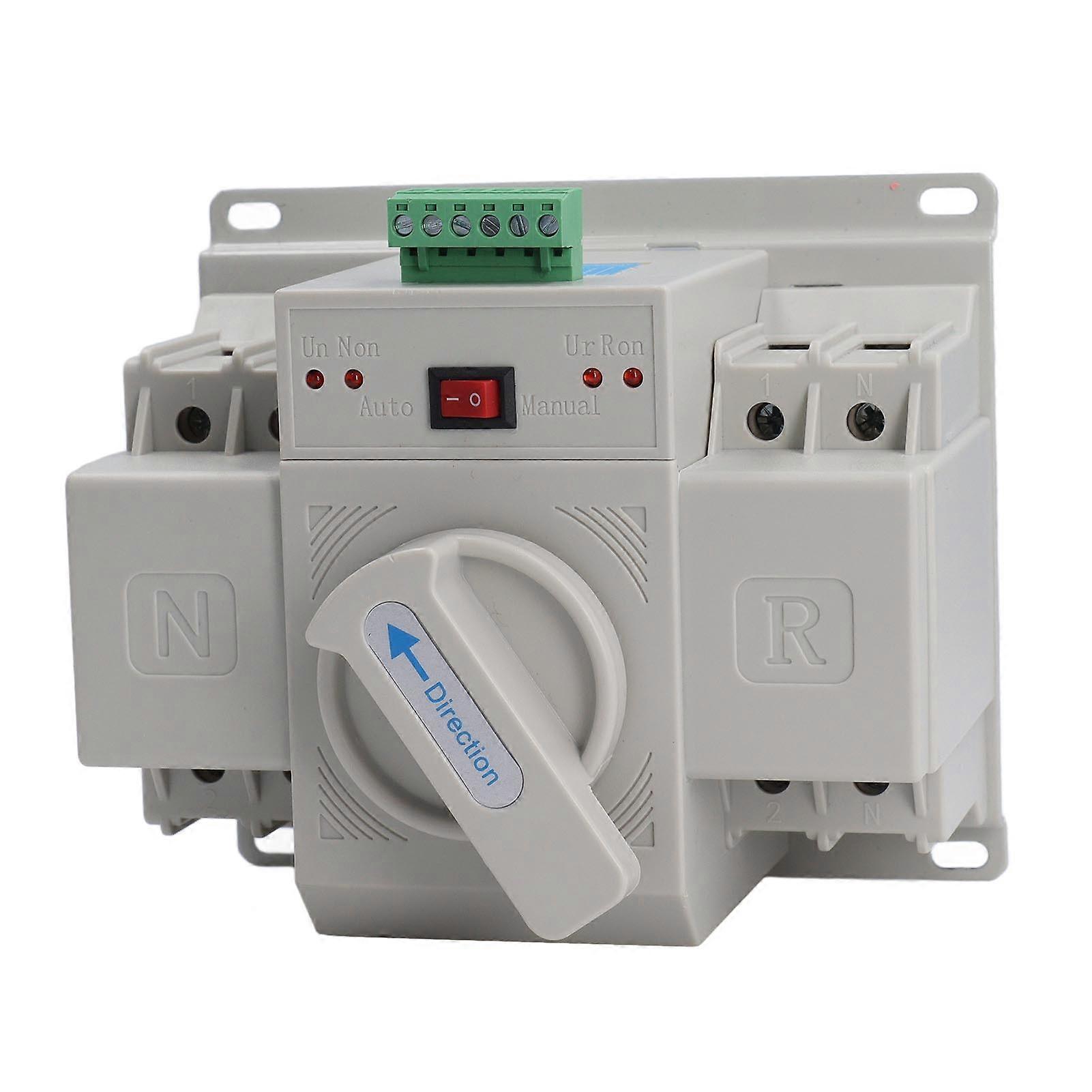 Automatic Transfer Switch 2P ATS CB Grade Dual Power Electrical Selector Switch 230V