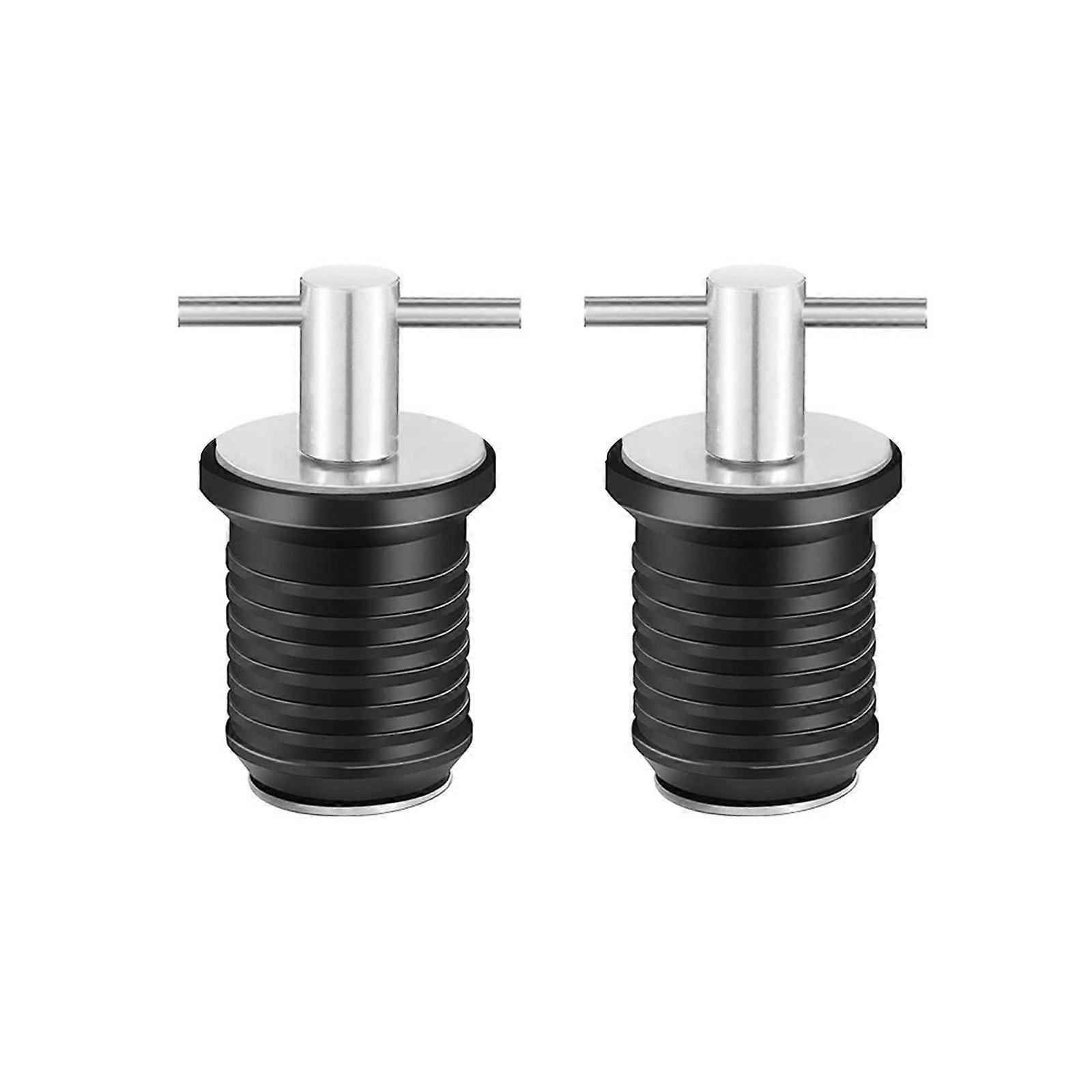 Marine Drain Plug Replacement Set for Canoe and Kayak - 2-Piece T Style Drain Stoppers - Durable, Easy to Install