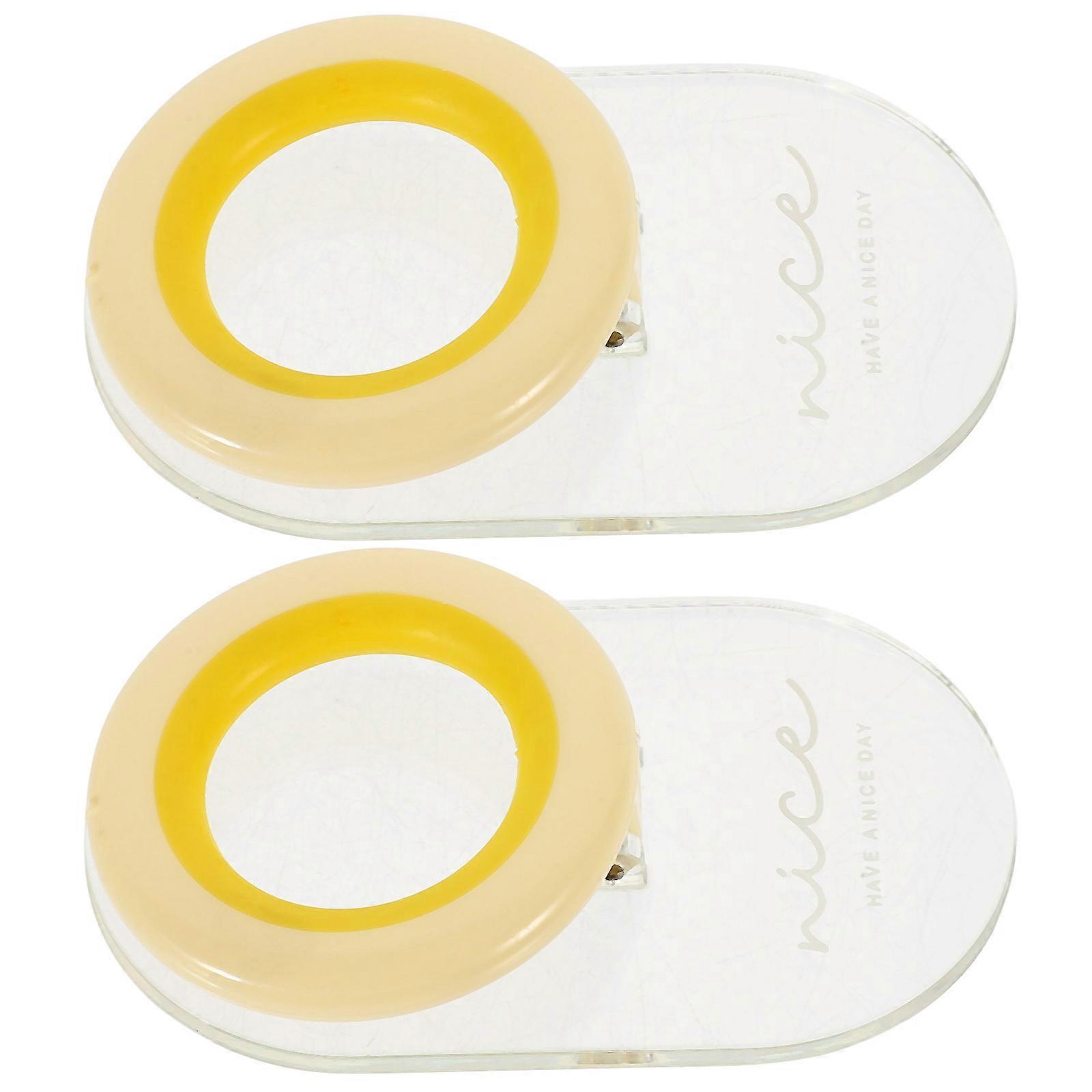 Toilet Lid Lifter Toilet Seat Handle Lifter Home Use Cream Yellow 2Pcs