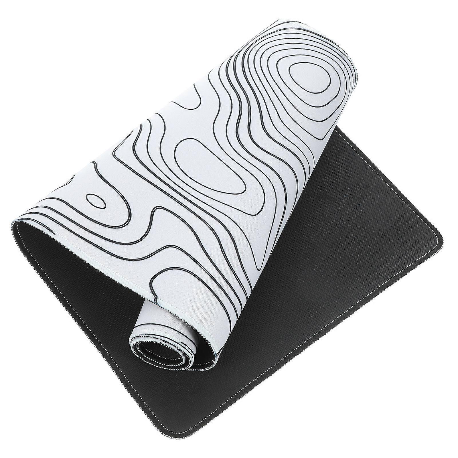 Desk Mat For Desktop Rubber Cloth Silicone Gaming Rectangle Non-Slip 80X30cm 1Set