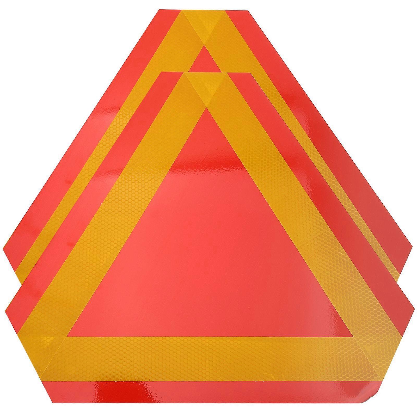 2pcs Triangle Reflector for Car Triangle Warning Sign Slow Moving Vehicle Sign