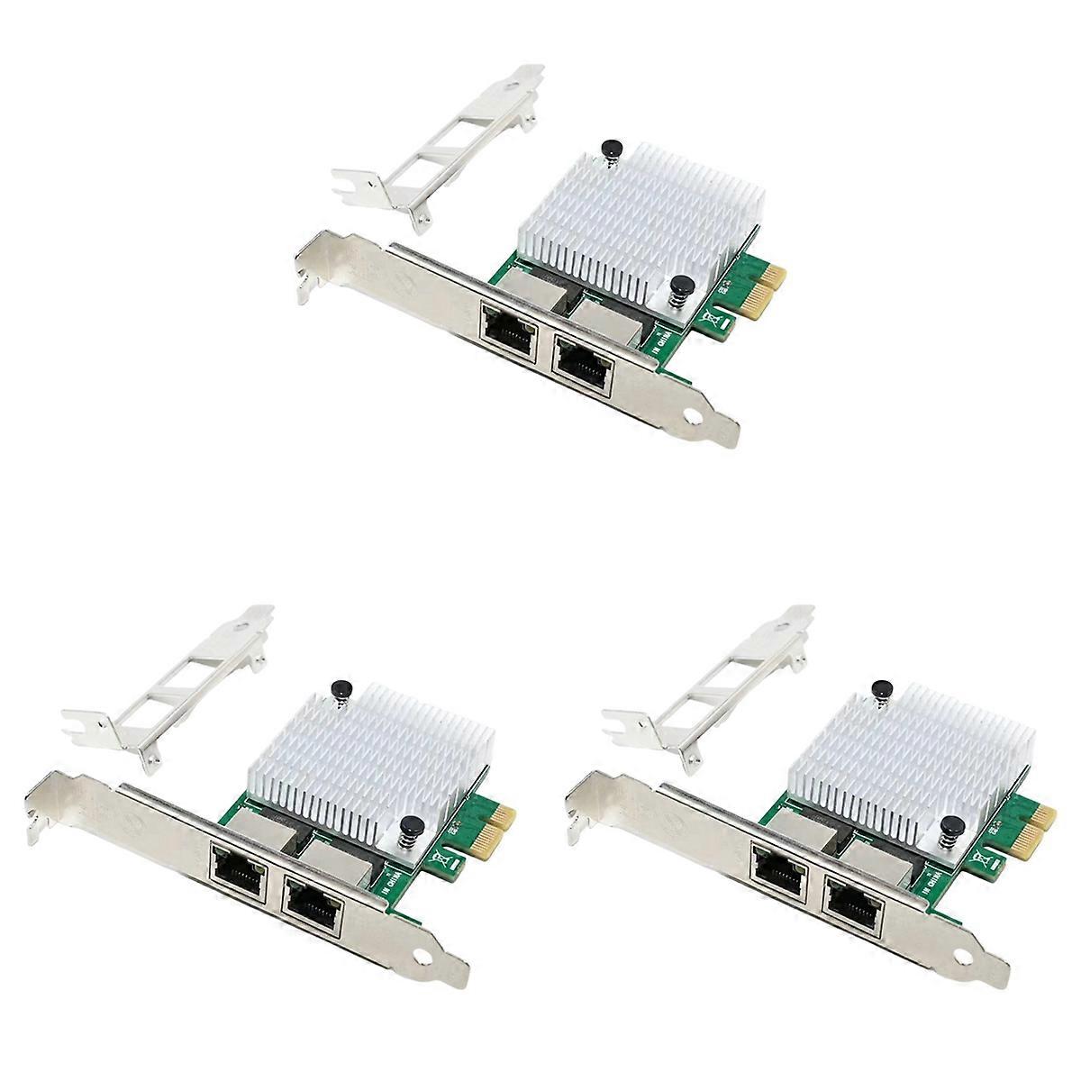 Scheda di rete LAN con chipset Realtek 8111F+ASM1082E PCIe X1 a 2 porte RJ45