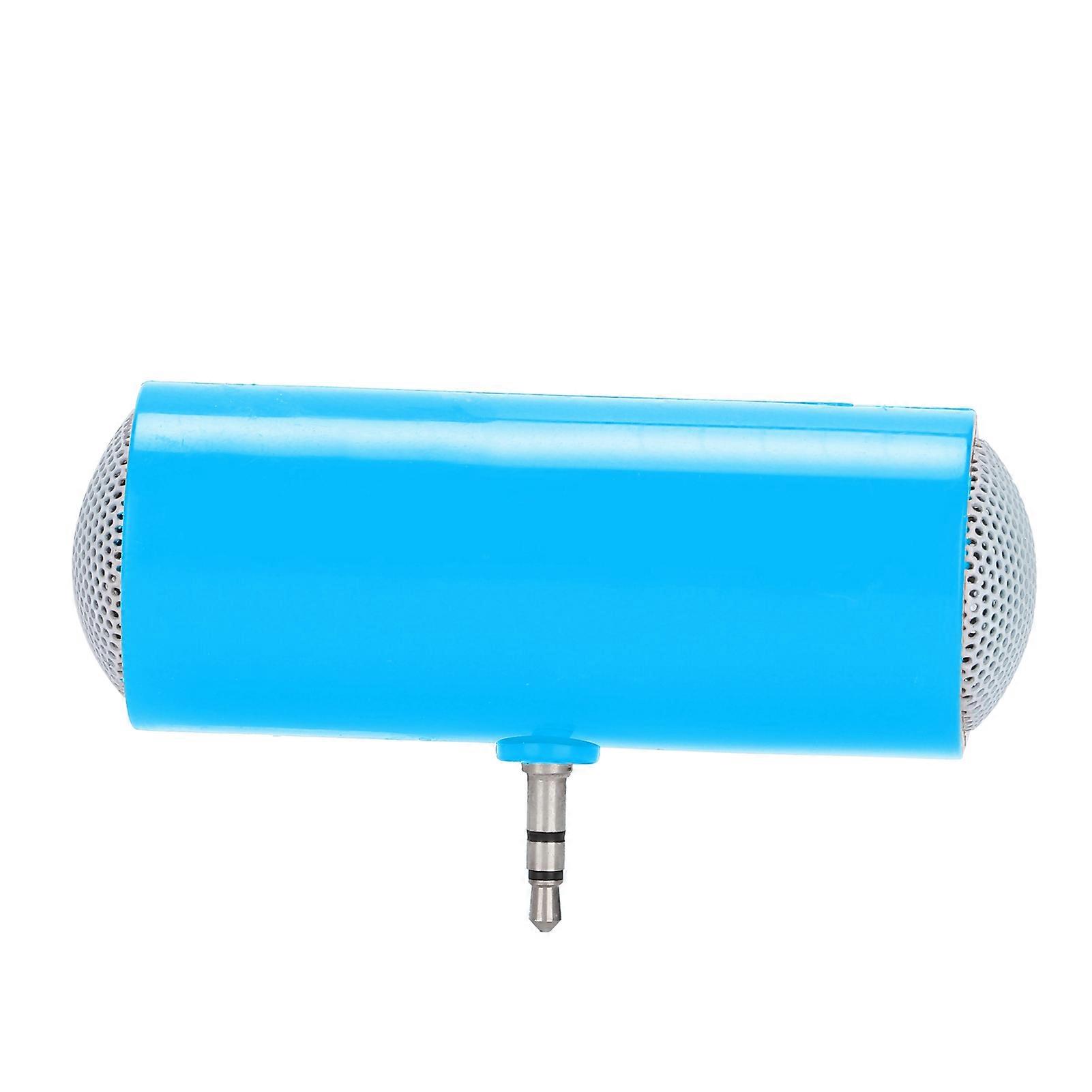 Mini Stereo Speaker with 3.5mm Jack, Portable, Wireless, for Mobile Phones and Tablets, Blue