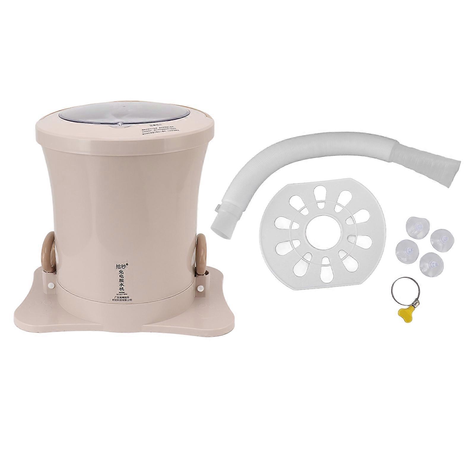 2500RPM Electric Manual Clothes Dehydrator with Hand Pull Rope for Dormitory Apricot