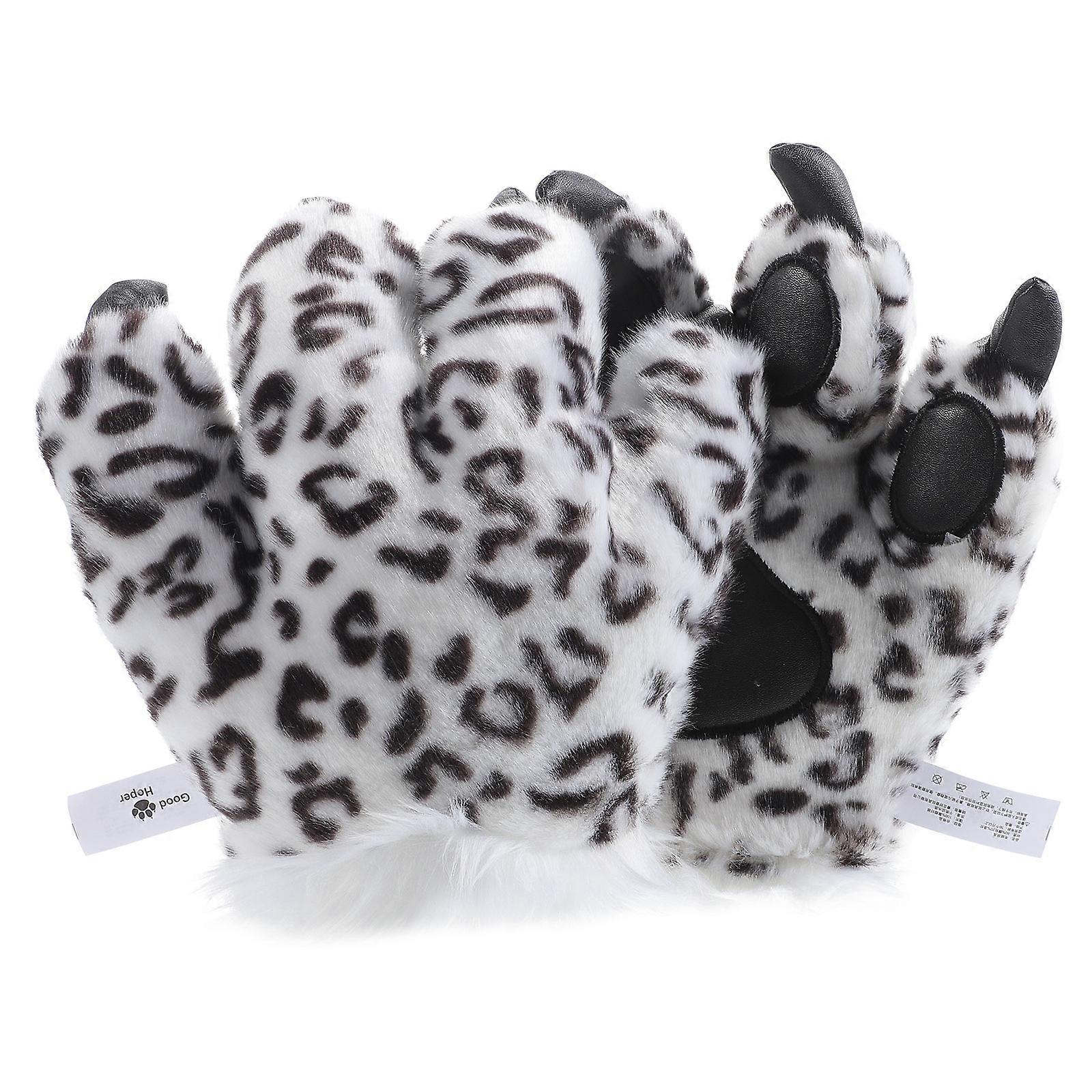 Here's a refined and engaging product description for your **Pair of Plush Leopard Paw Gloves / Furry Claw Mitts**:
**FunkyPlush – Plush Leopard