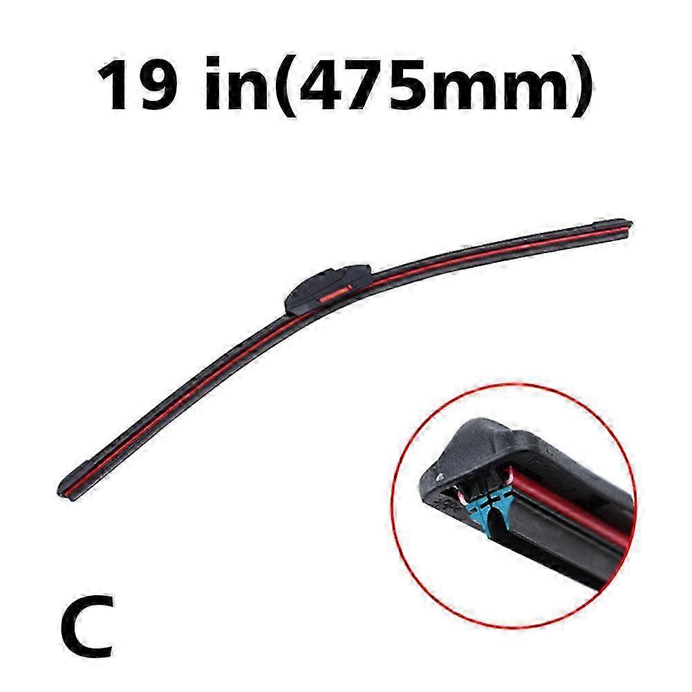 Universal Water Repellent Frameless Windshield Wiper Blades with Double Soft Rubber Layer
