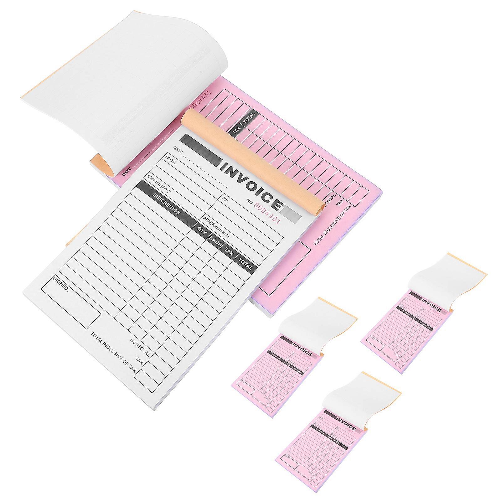 Cash Receipt Book Contractor Invoice Small Business Tool 8.3X5.7X0.0in 5Pack