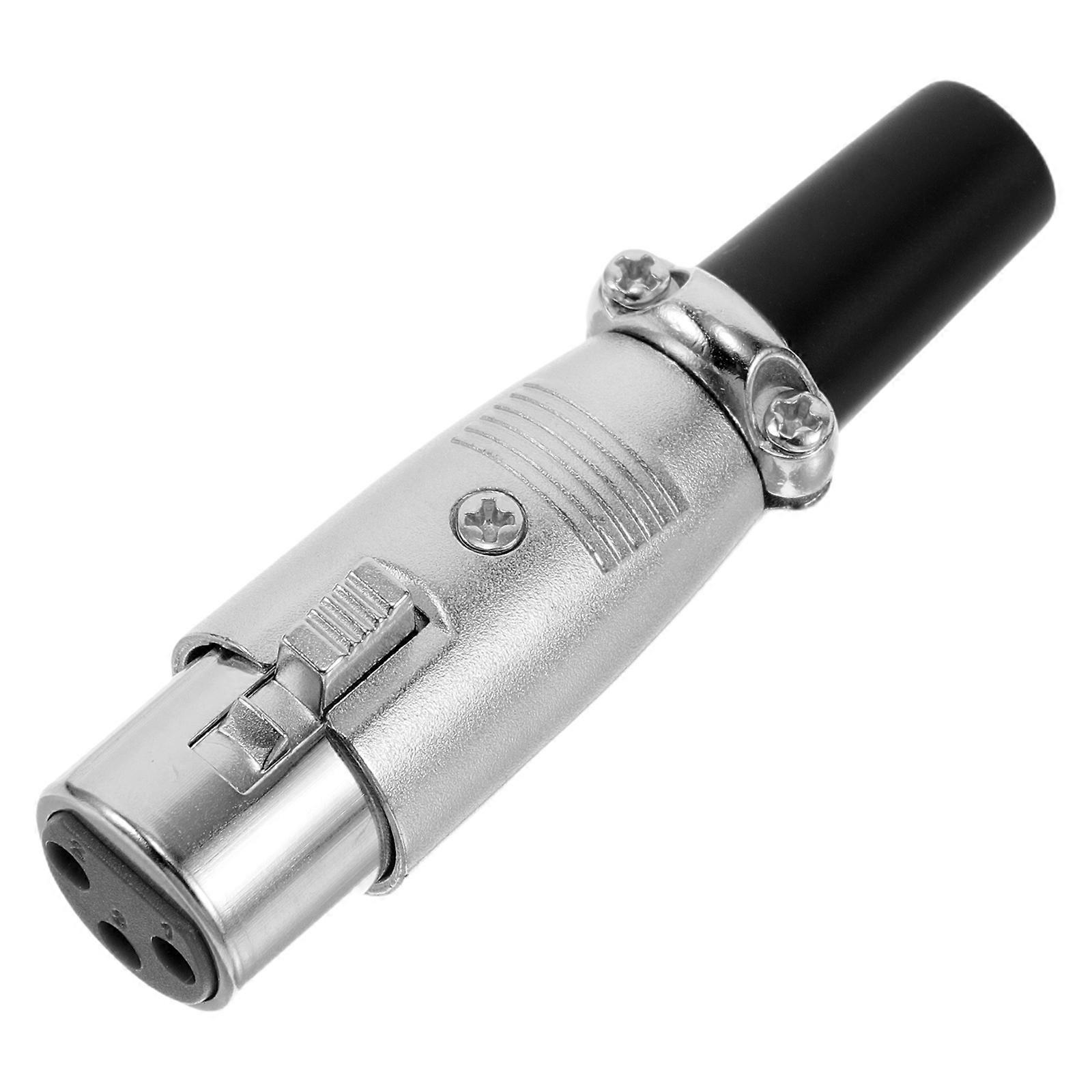 Cylindrical Xlr Terminal Connector For Studio Recording Quick Connection Metal 1Set