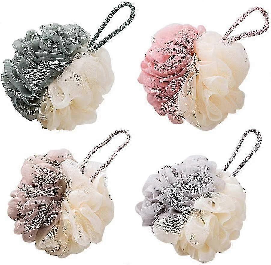 4-teiliges Peeling-Mesh-Schwamm-Set für Erwachsene