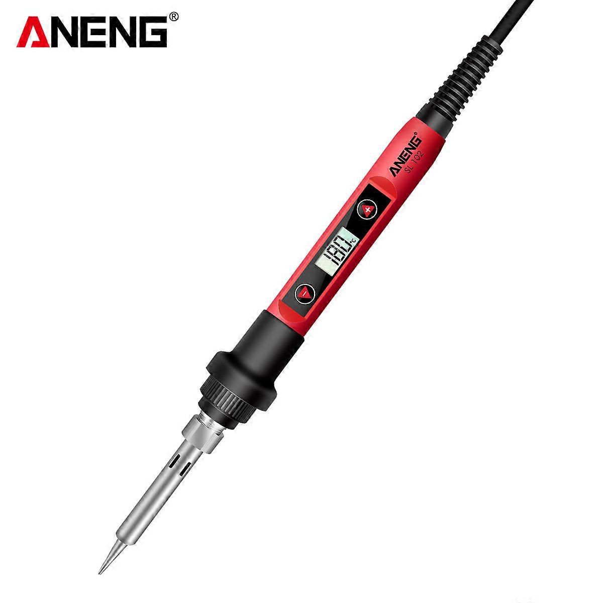 ANENG Mini Electric Soldering Iron with LCD Digital Display Intelligent Soldering Iron Kit for Electronic Components Repair US Plug
