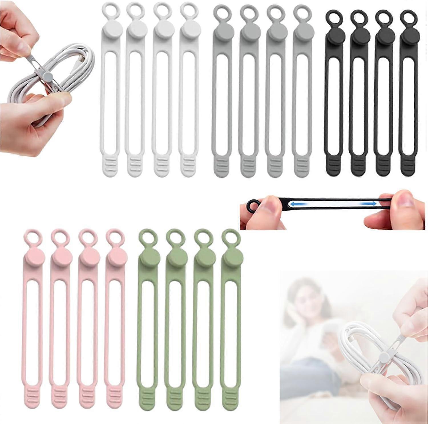 20Pcs Data Cable Organizer, Silicone Headphone Organizer, Silicone