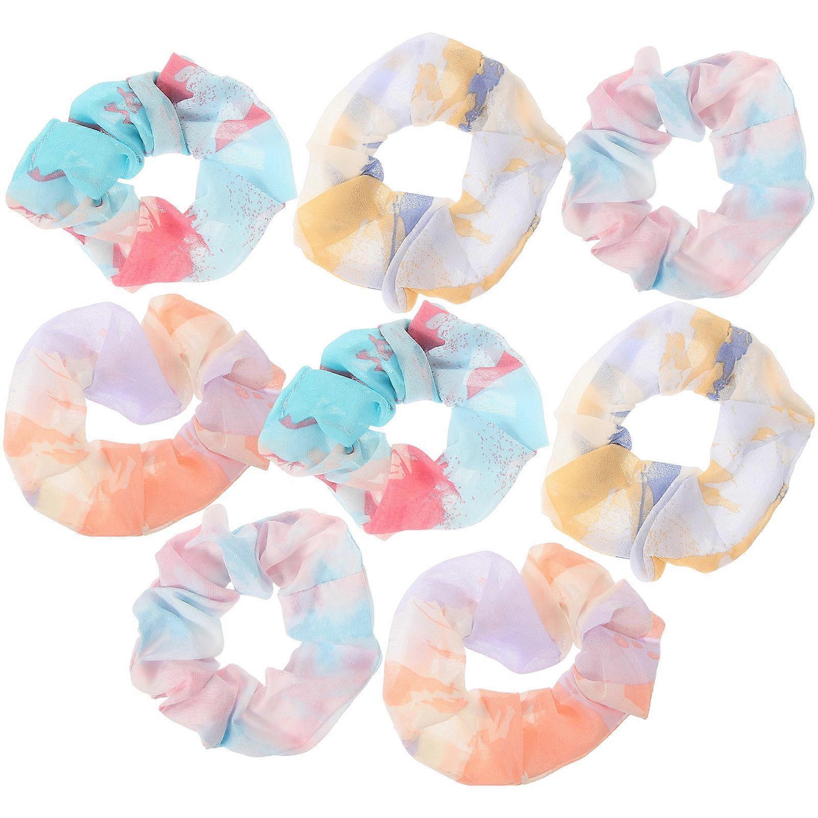 6 Pack Gradient Tie Dye Scrunchies Soft Comfort Hair Ties for Daily Wear, Parties, and Events Lightweight & Stylish Decorative Headwear