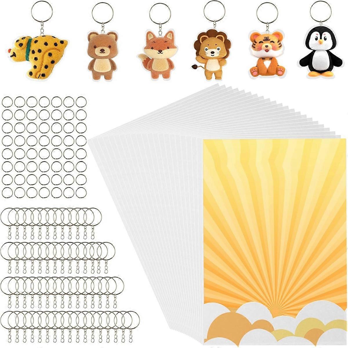 50PCS Heat Shrink Film Sheets,Shrink Plastic Sheets