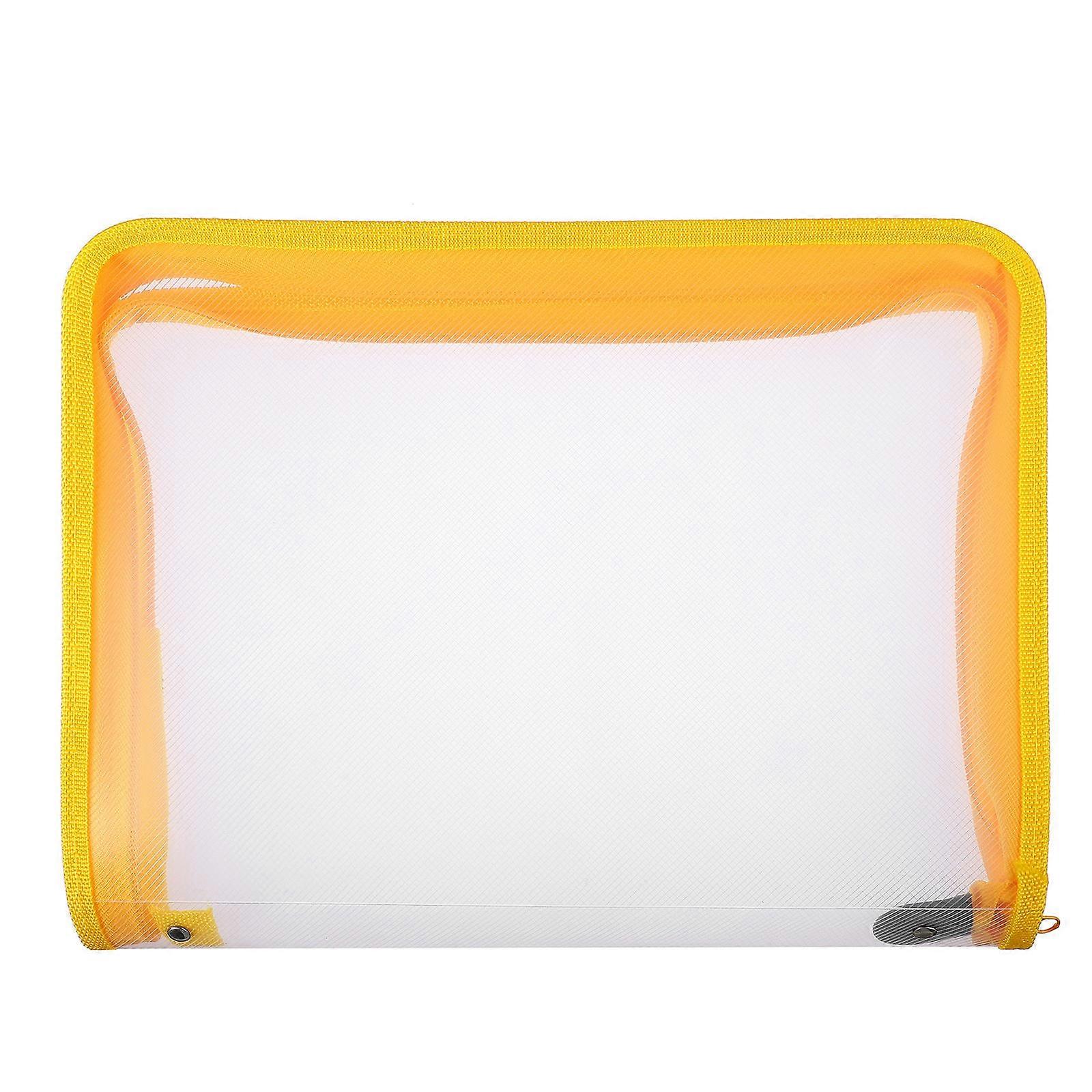 1Pc Transparent A4 File Zipper Bag for Home Office Storage