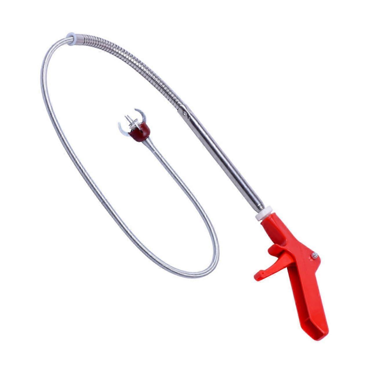 Toilet cleaner with flexible grabber
Effective tool for clearing clogs in toilets and drains
Suitable for tight spaces
Easy to use