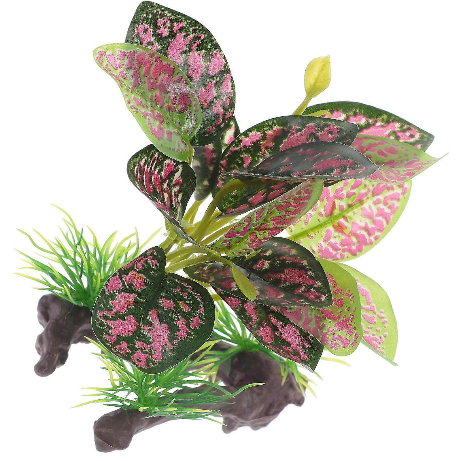 Artificial Plant Decoration for Reptile Enclosures – Vivid Simulation Decor for Terrariums & Aquariums, Durable Material for Natural Environments