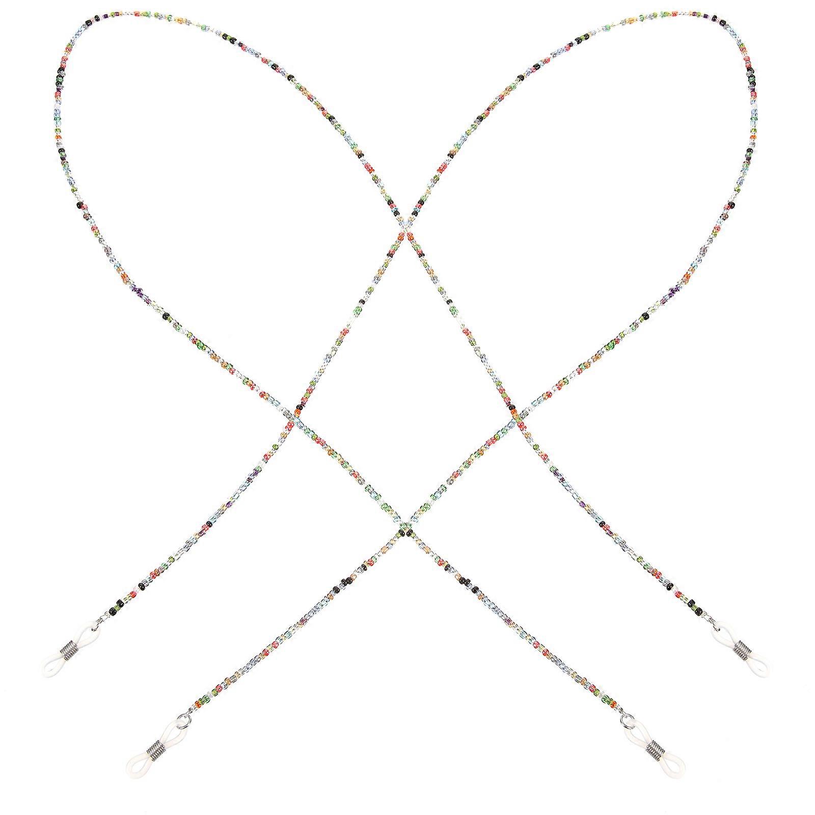 Stylish Eyeglass Lanyard Neck Strap Set – 2pcs Anti Slip Glasses Chain for All Ages – Prevents Loss & Adds Elegance to Eyewear