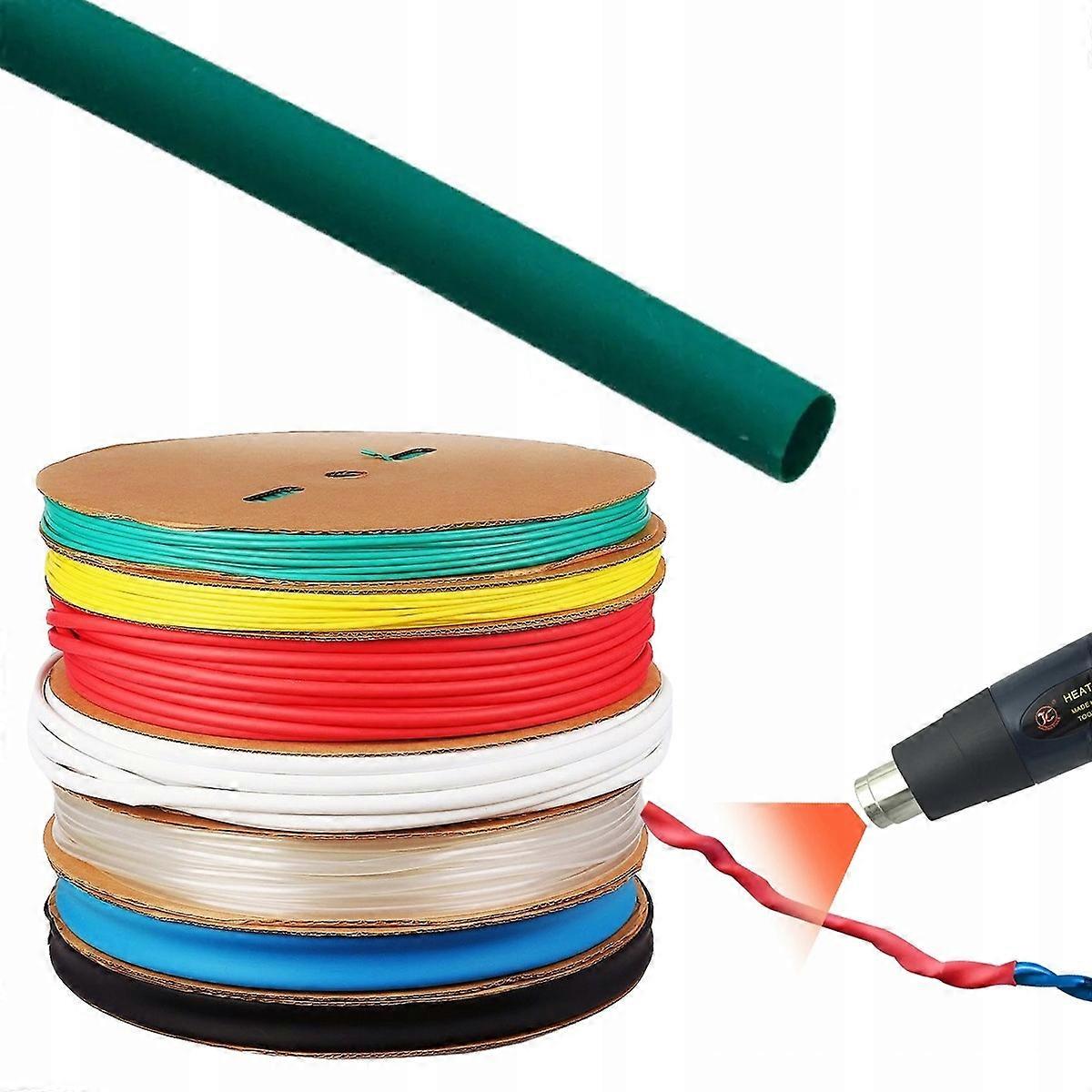 Rosfix Heat Shrink Tube Green 9mm 1M – High Flexibility | Cable protection, insulation