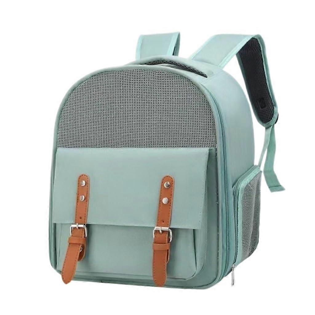 Katzentasche Portable Transparent Cat Carrier Bag For Outings With Dual Shoulder Straps Breathable Green Model A