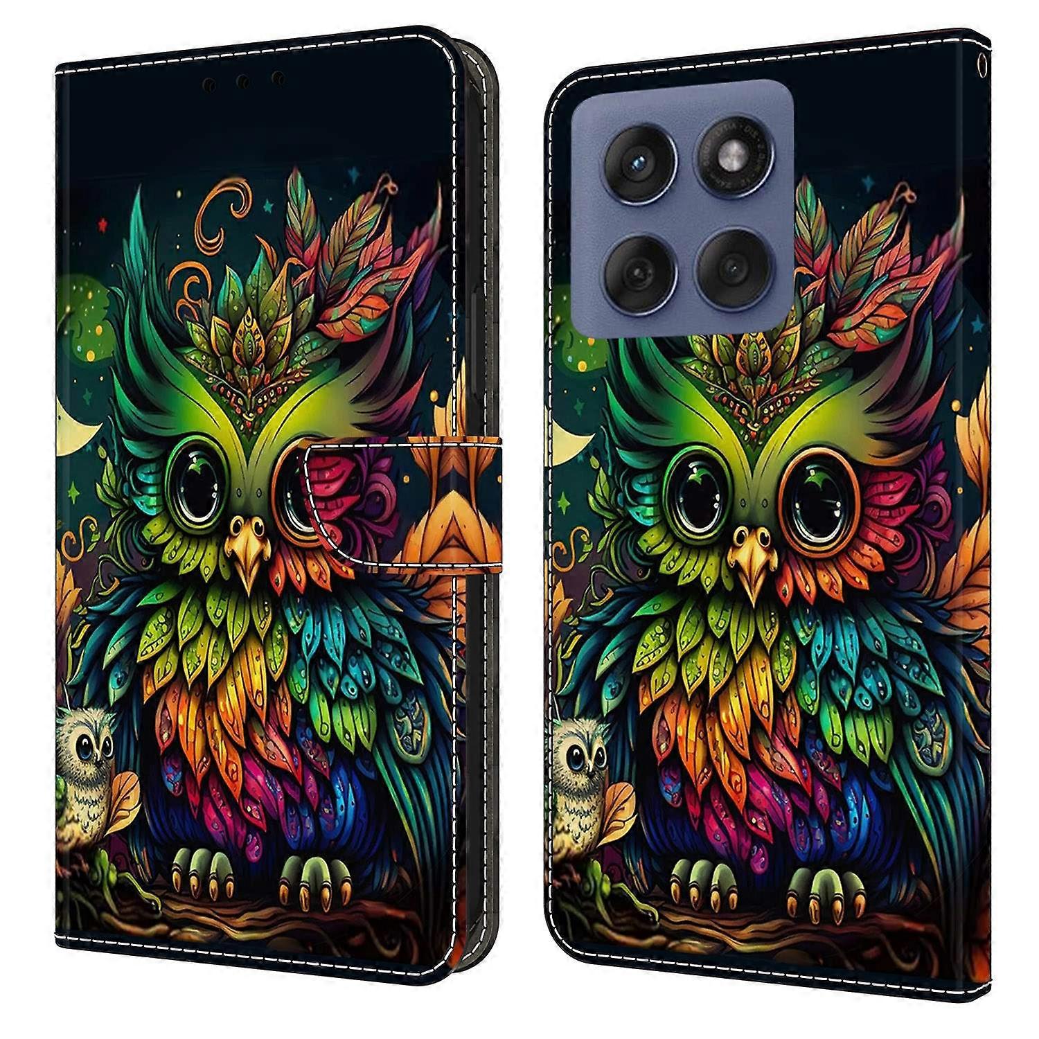 For Motorola Edge 60 Fusion 5G Edge 60 5G Case with Card Slot Pattern Printed TPU PU Leather Flip Ph