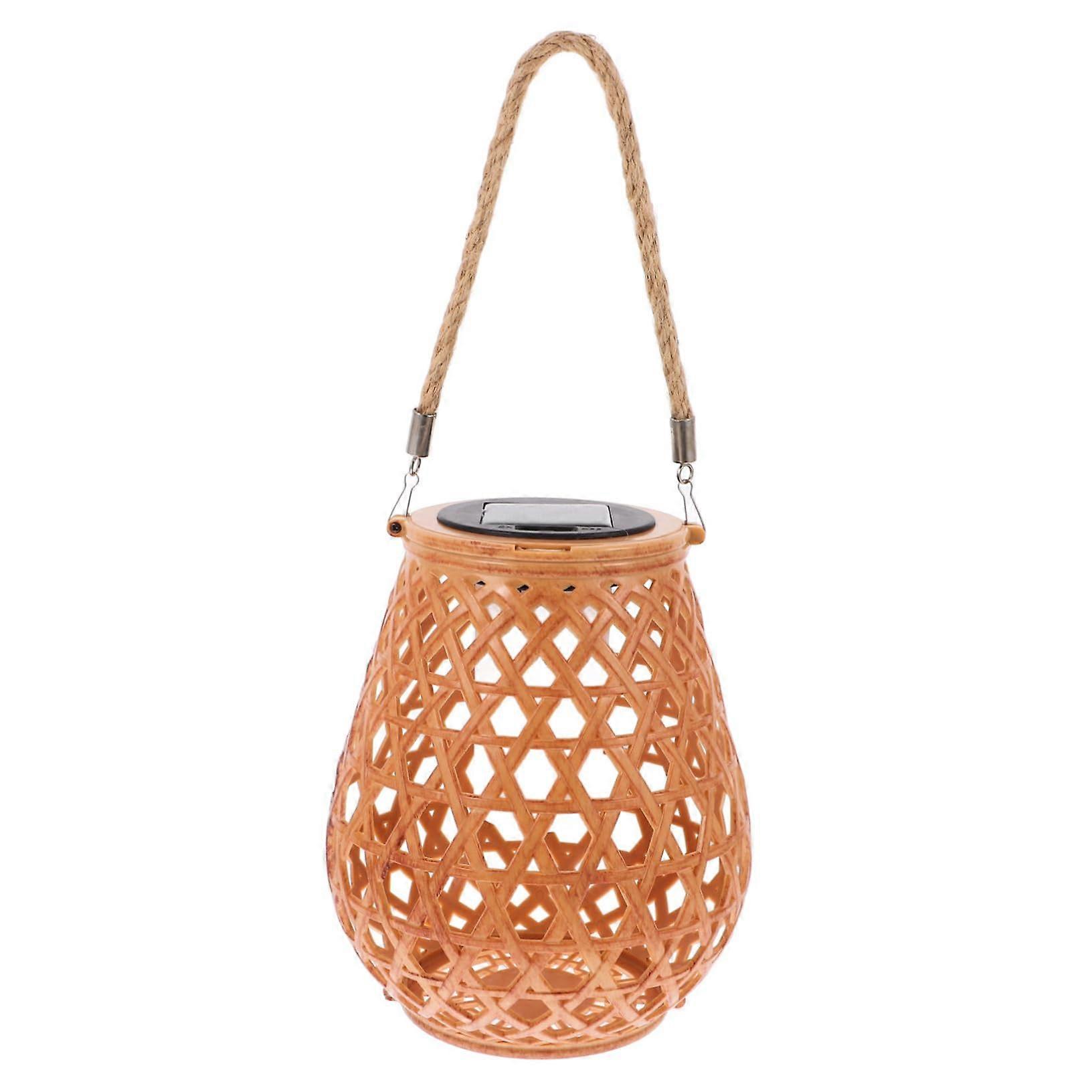Hanging Boho Handmade Lamp Rattan Solar Light Yard Solar Light