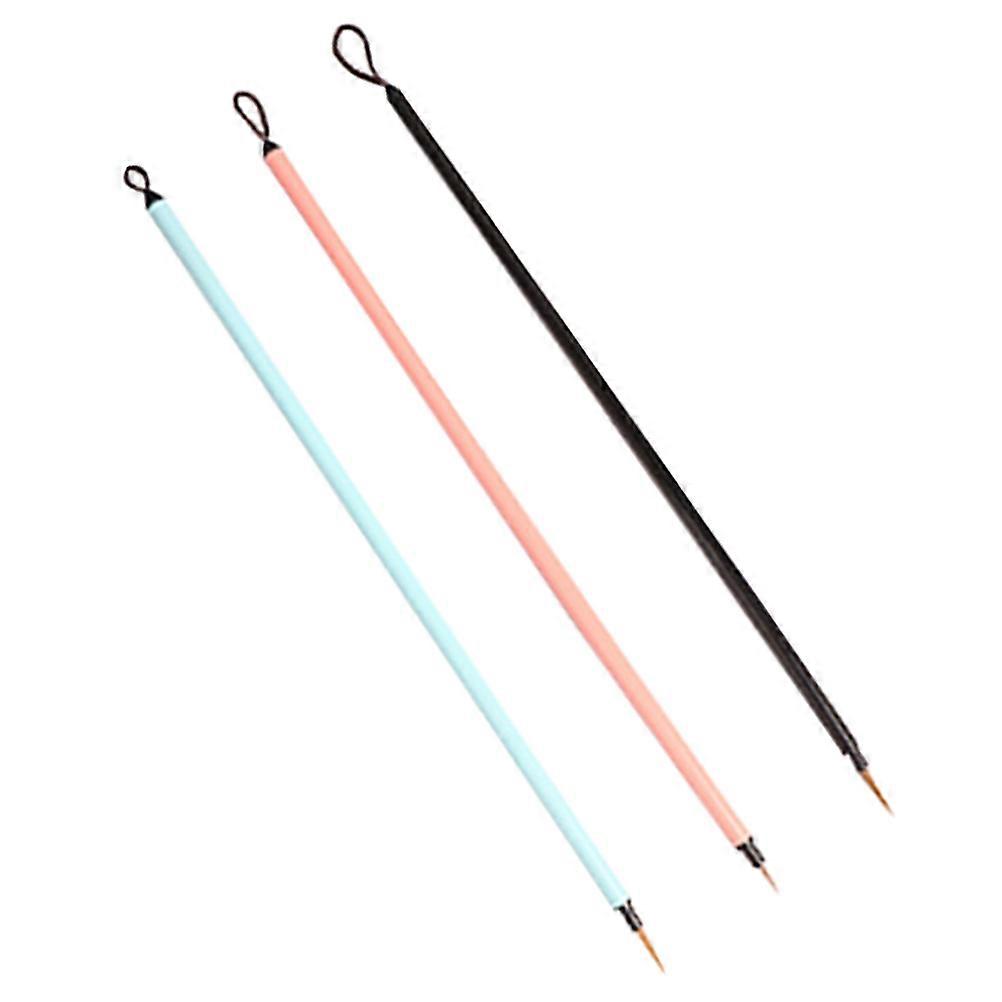 فرشاة طلاء الخط الدقيقة الملونة للرسم استخدم 3 قطع تفاصيل مجموعة فرش الطلاء الدقيقة