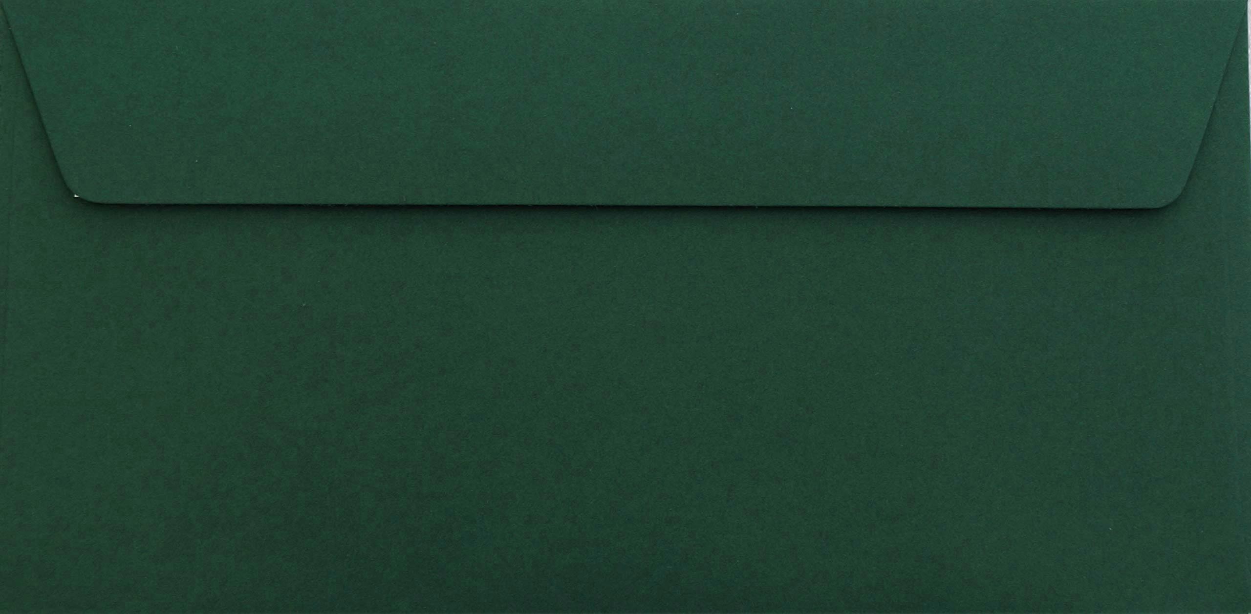 11 x 22 cm Envelopes with Adhesive Strips, 120 g/m Fir Green, Pack of 100