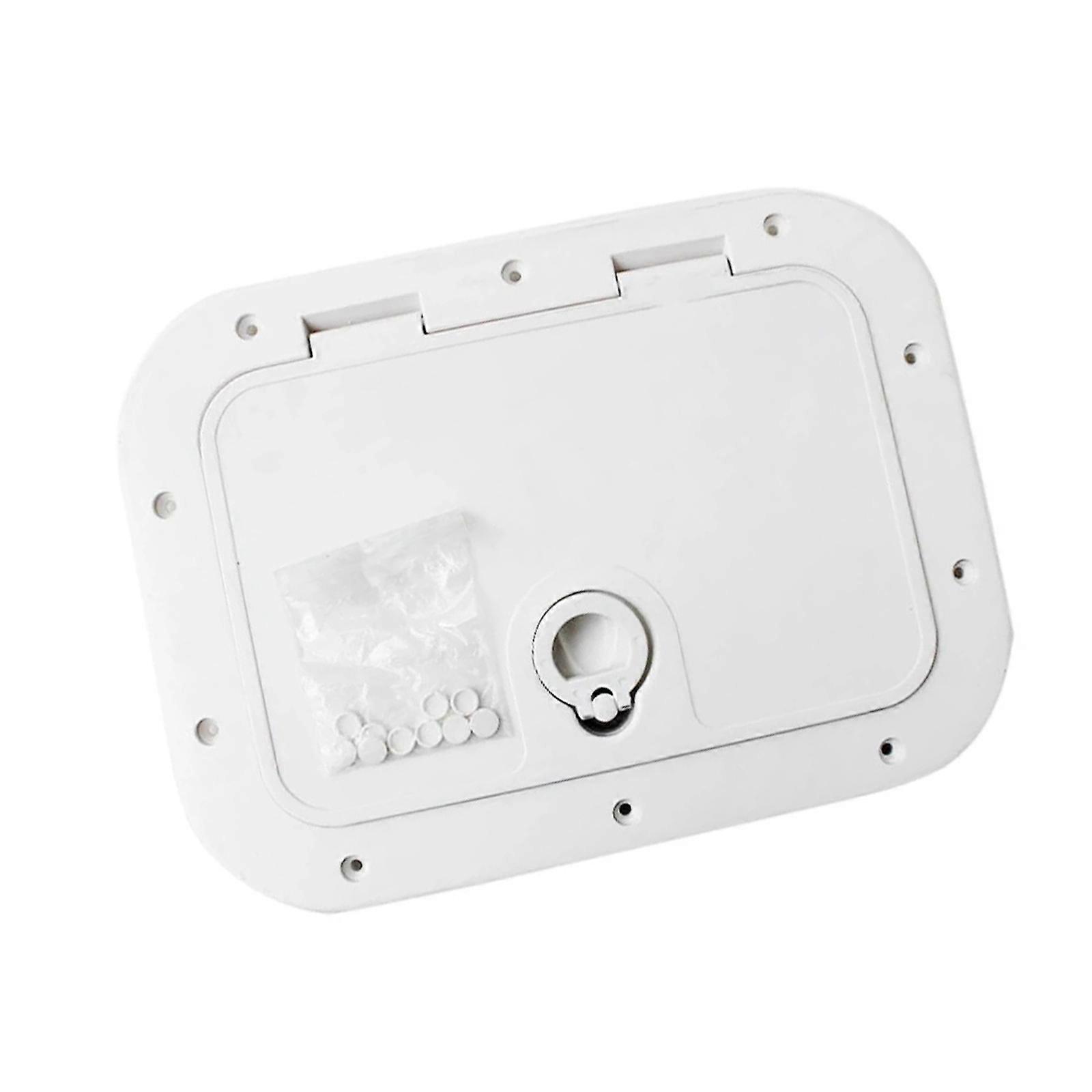 Low Profile Deck Access Cover Impact Resistant Polypropylene Hatches 180 Degree Rotation Suitable For Marine Application  White