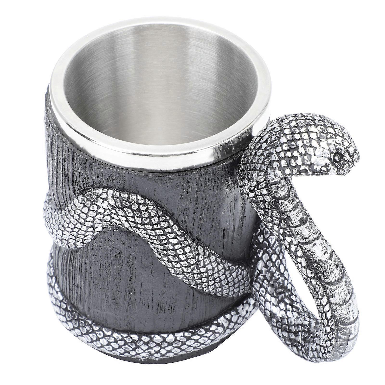 Practical Beverage Cup for Home Use 1Pcs Stainless Steel Black Drinking Mug