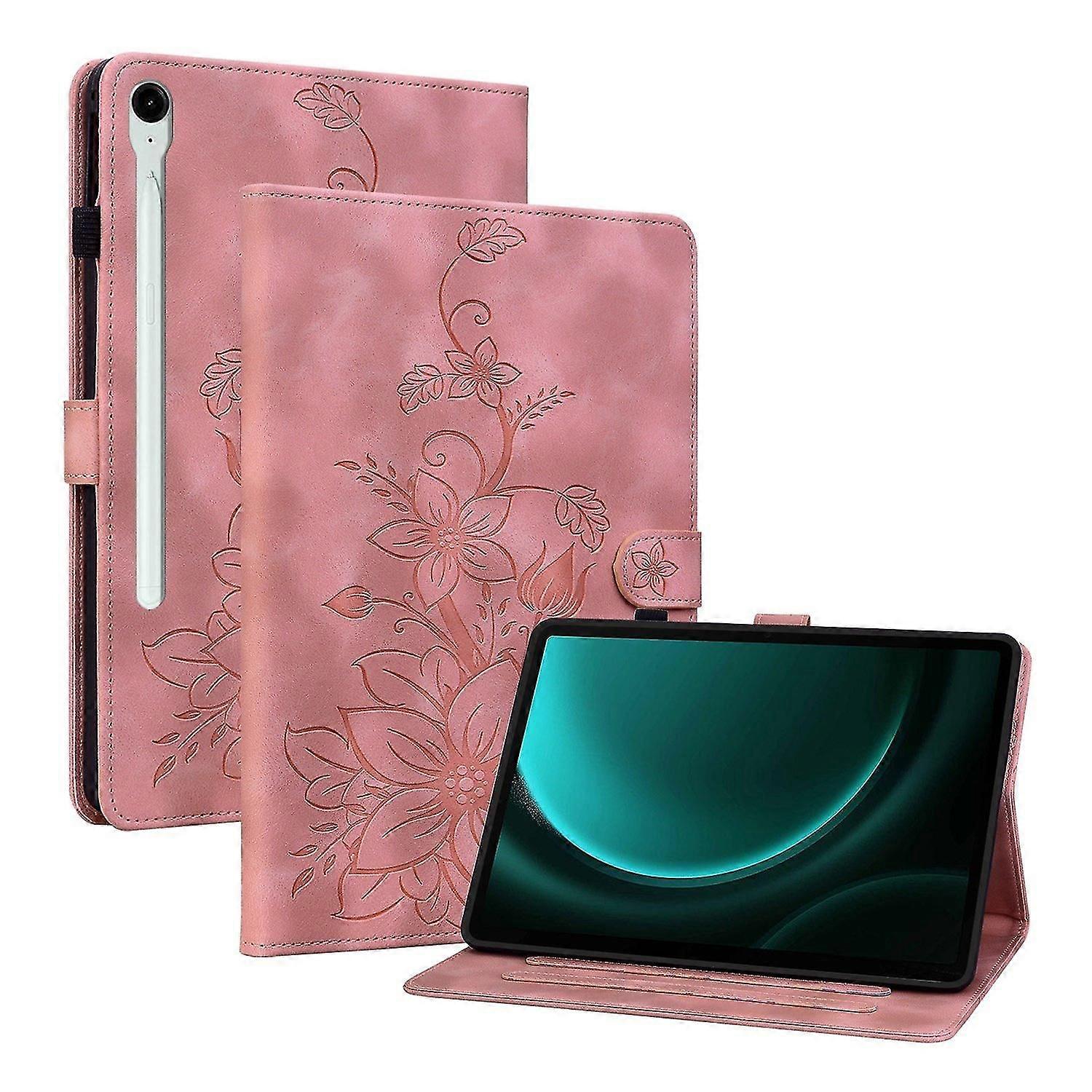 Embossed Leather Case For Samsung Galaxy Tab S9 / S9 FE