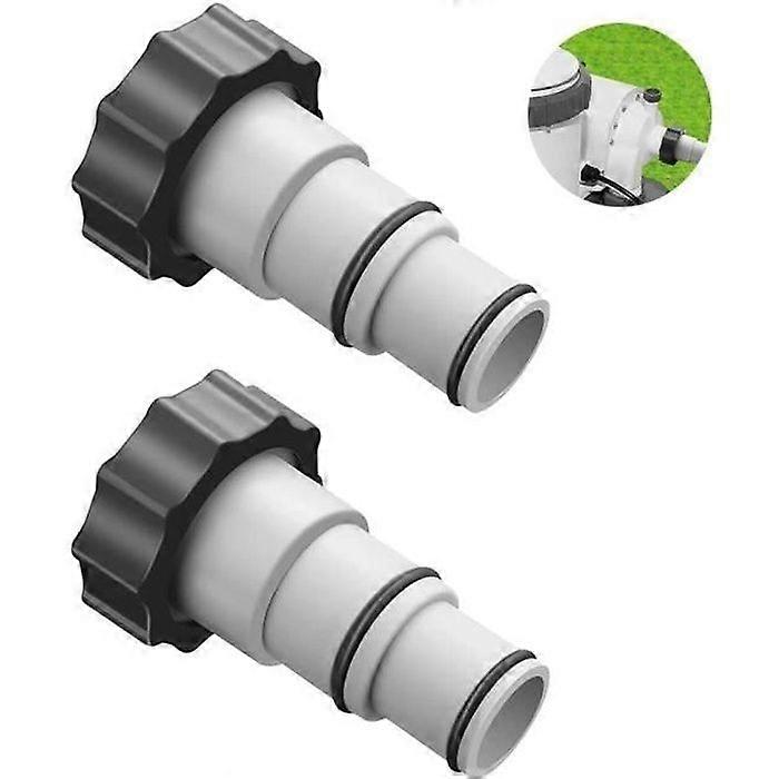 2 Pieces Pool Hose Adapter, Intex Pool Adapter, Pool Connector, Indoor For 1.5 And 1.25 Connections