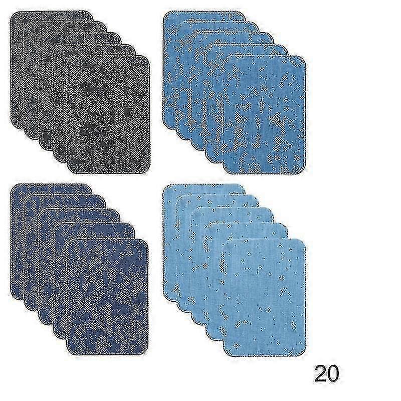 Olağanüstü Kaliteli Iron-on Jean Patches Tamir Takımı. İç & Dış