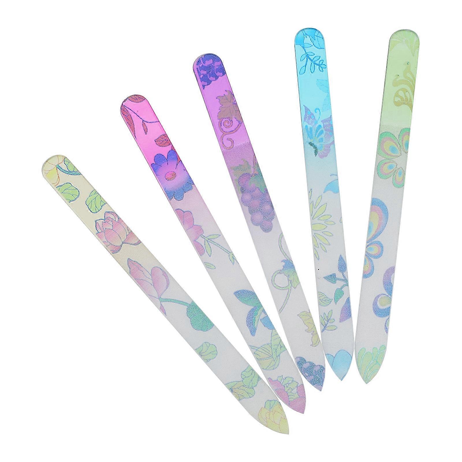 Glass Manicure Set For Nail Technician Sanding Repairing 5.50X0.47X0.12In 8Pcs