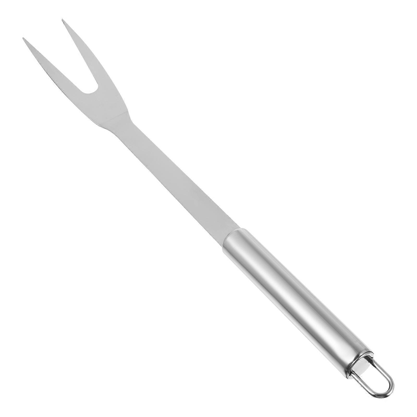 Stainless Steel BBQ Fork for Meat Serving Silver Mirror Polished Durable and Safe to Use 12.5 inches